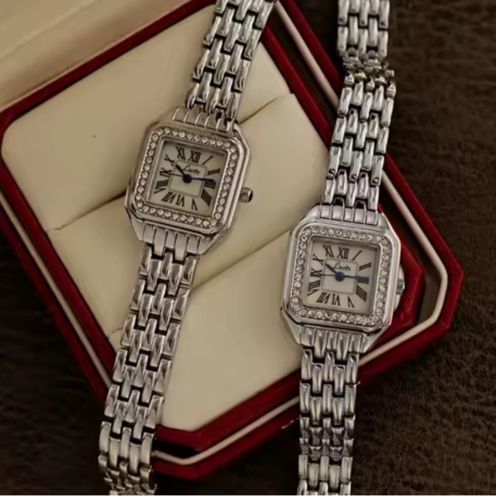 Panthere Classic Crystal Stainless Steel Watch with Diamond Accents